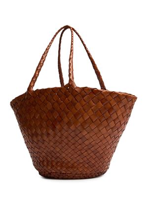 Light brown leather Egola shopping bag DRAGON DIFFUSION | 8026DGS6MATTAN